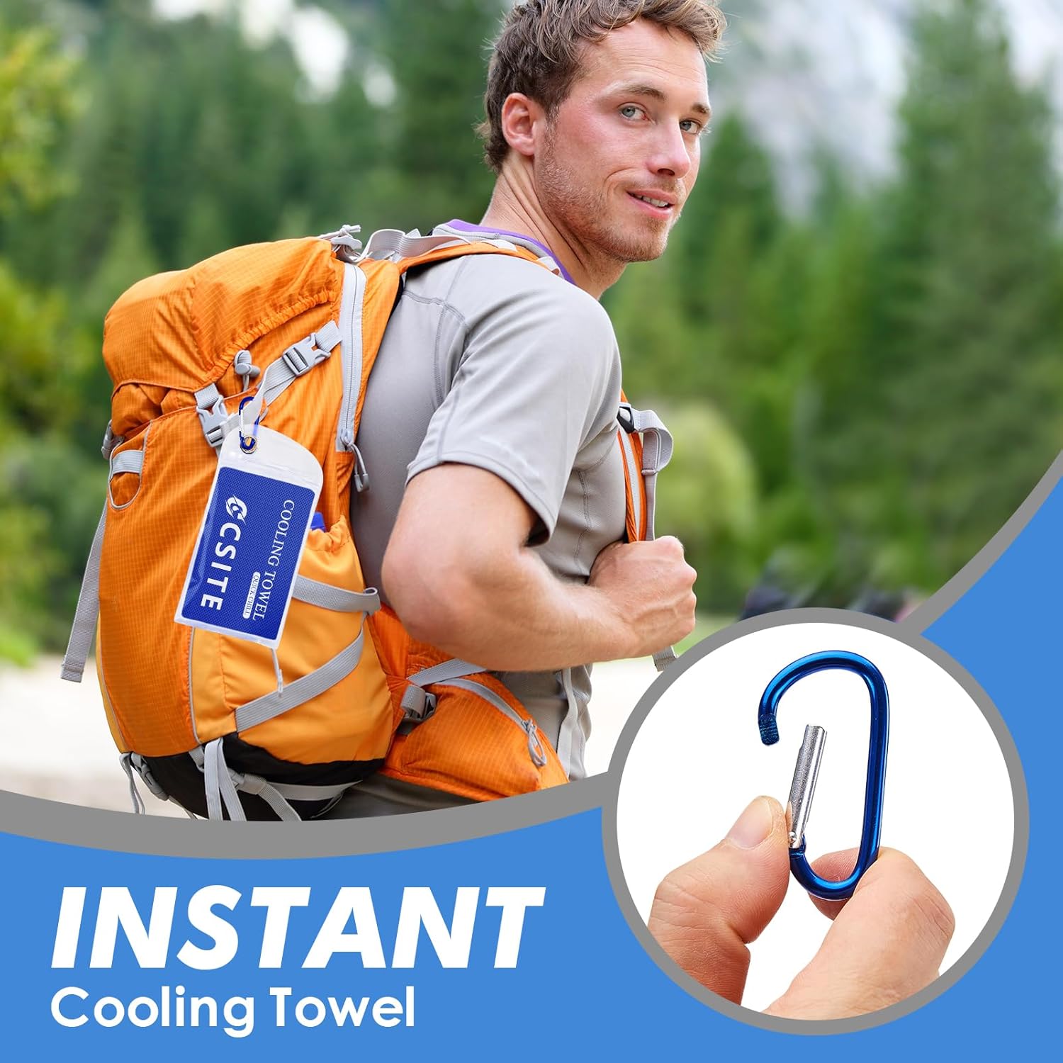 CSITE 10 Pack Cooling Towels (47"x12") for Neck and Face, Ice Towel for Hot Weather, Soft Breathable Chilly Gym Towels, Microfiber Towel for Work Out, Yoga, Running, Camping & More Activities