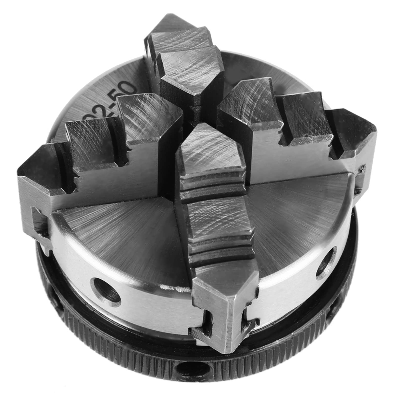 Portabrocas de Torno de Metal Autocentrante 4 Mordazas Mini 50 Mm para Carpintería, Portabrocas Manual Alta Precisión para Metales No Ferrosos, Montaje con Rosca M14 Trabajadores Talleres y