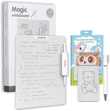 Owl Cartoon Parent-Child Magic Whiteboard Set 10+5.5 Inch, Innovative Erasable Writing Pad Replace Graffiti Board, Dual-Size Gift for Family Interactive Use
