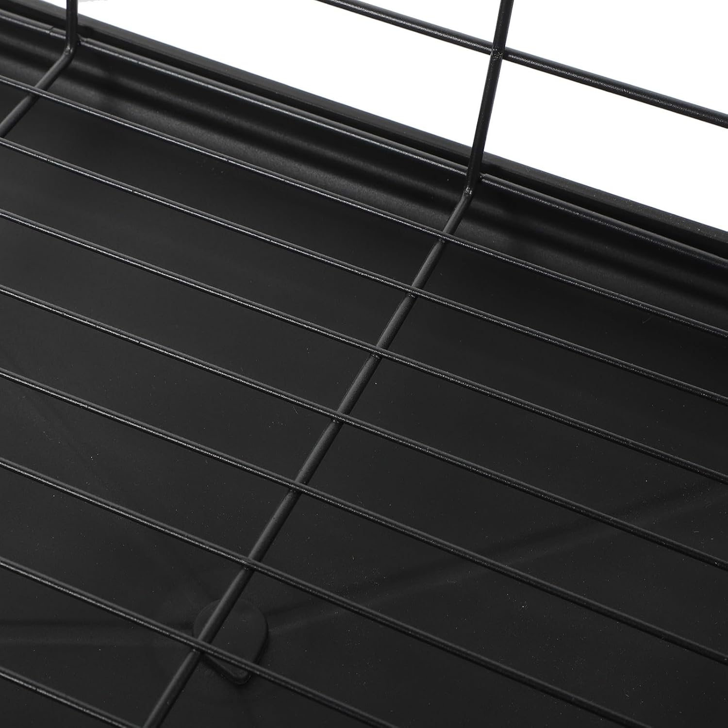 Dish Drying Rack Black Single Layer Bowl Holder Kitchen Countertop Draining Dish Rack Small Space-Saving Organizer for Sink and Cabinet Storage