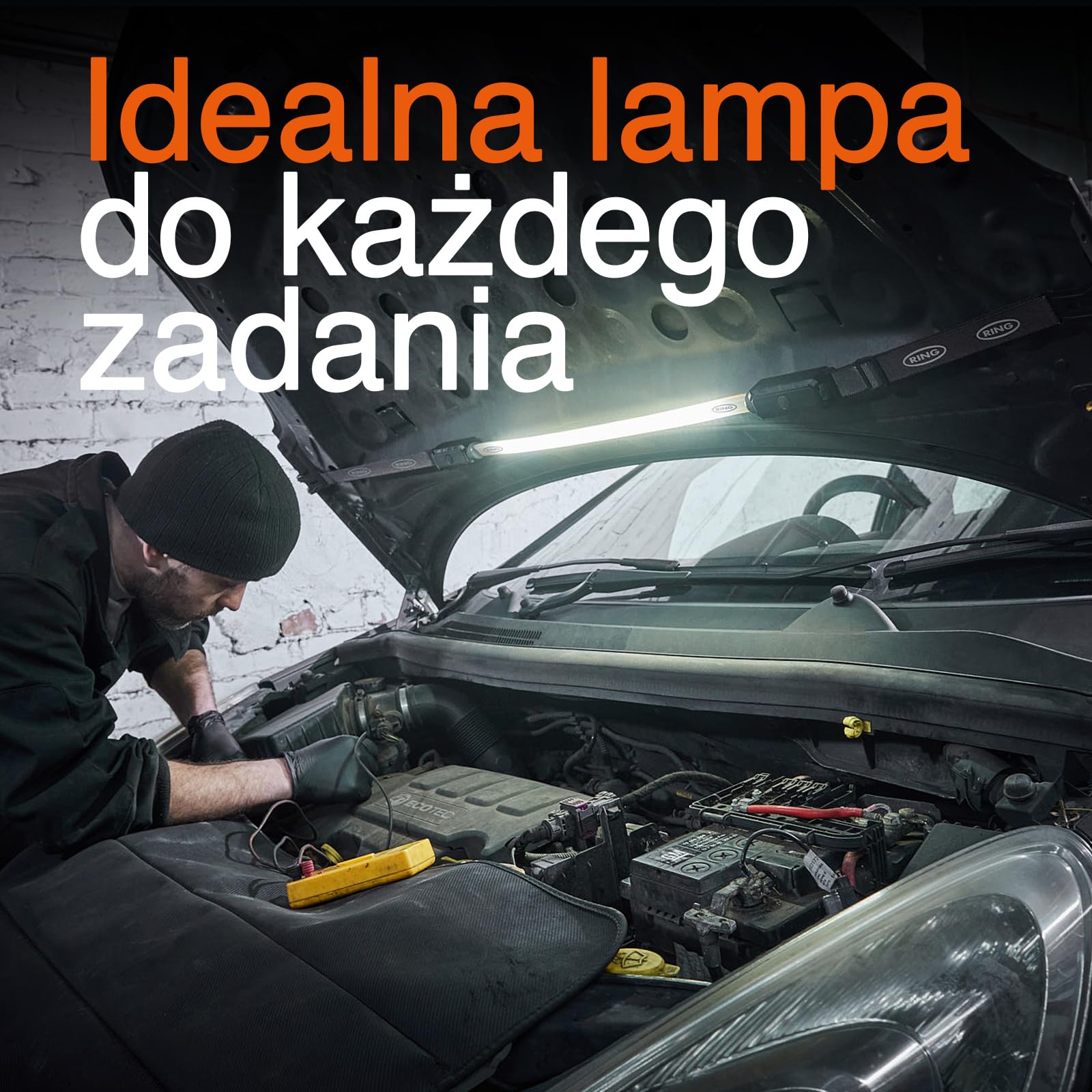 OSRAM LEDInspect FLEXIBLE INSPECTION LIGHT, akumulatorowa lampa inspekcyjna LED, 6000K, jasność do 1000 lm, zdejmowane paski elastyczne