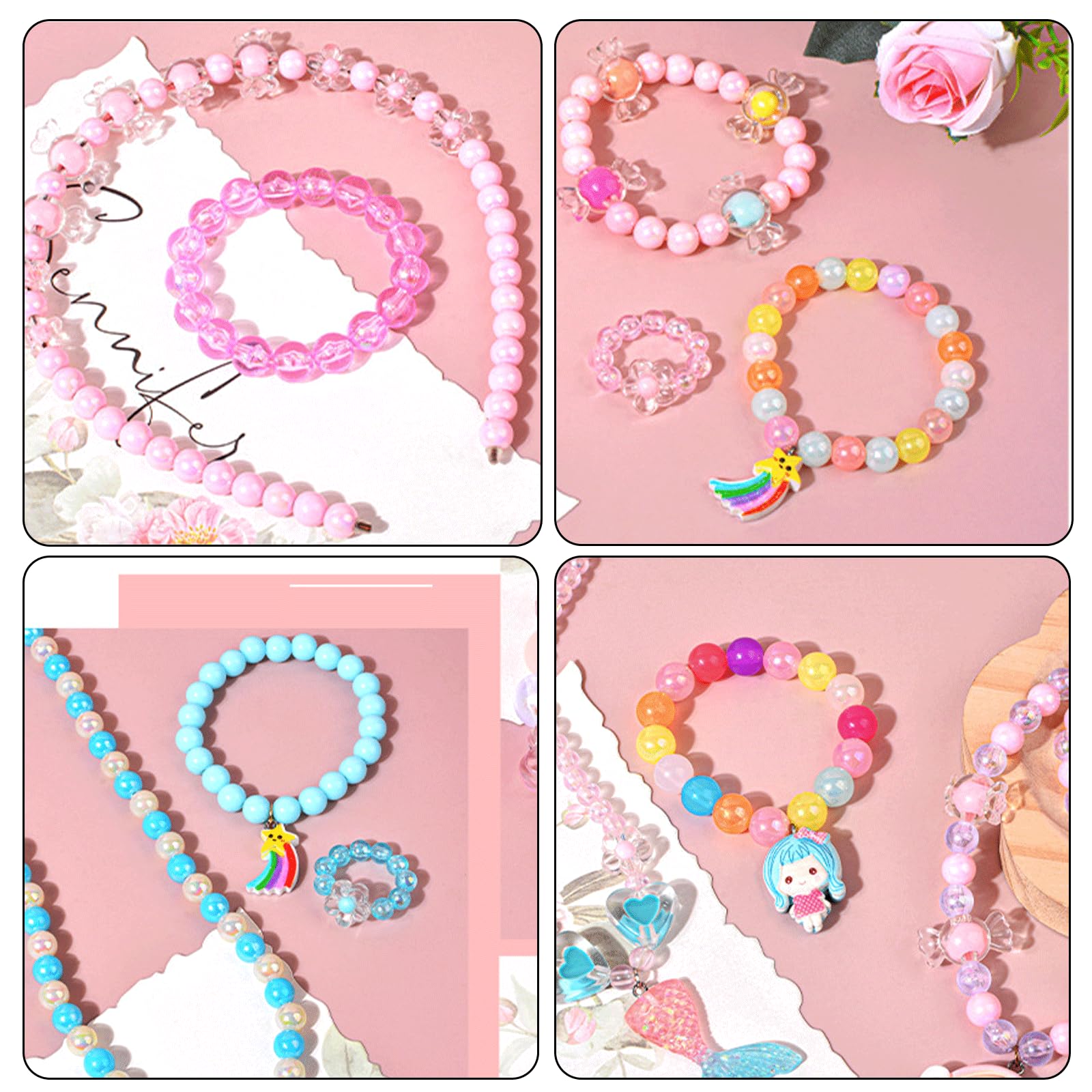 Canollo DIY Perlen Set - 210 Bunte Perlen Für Armbänder & Schmuck