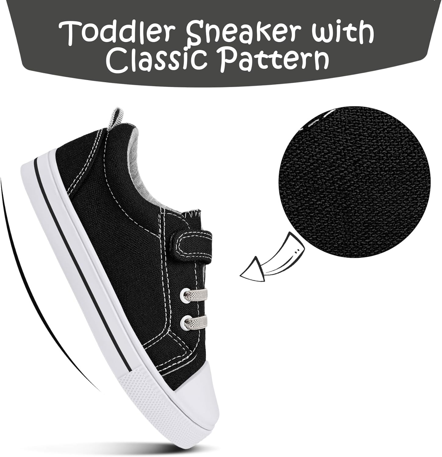 K KomForme Toddler Shoes Boys Girls Canvas Sneakers Size 4-13 - Image 4