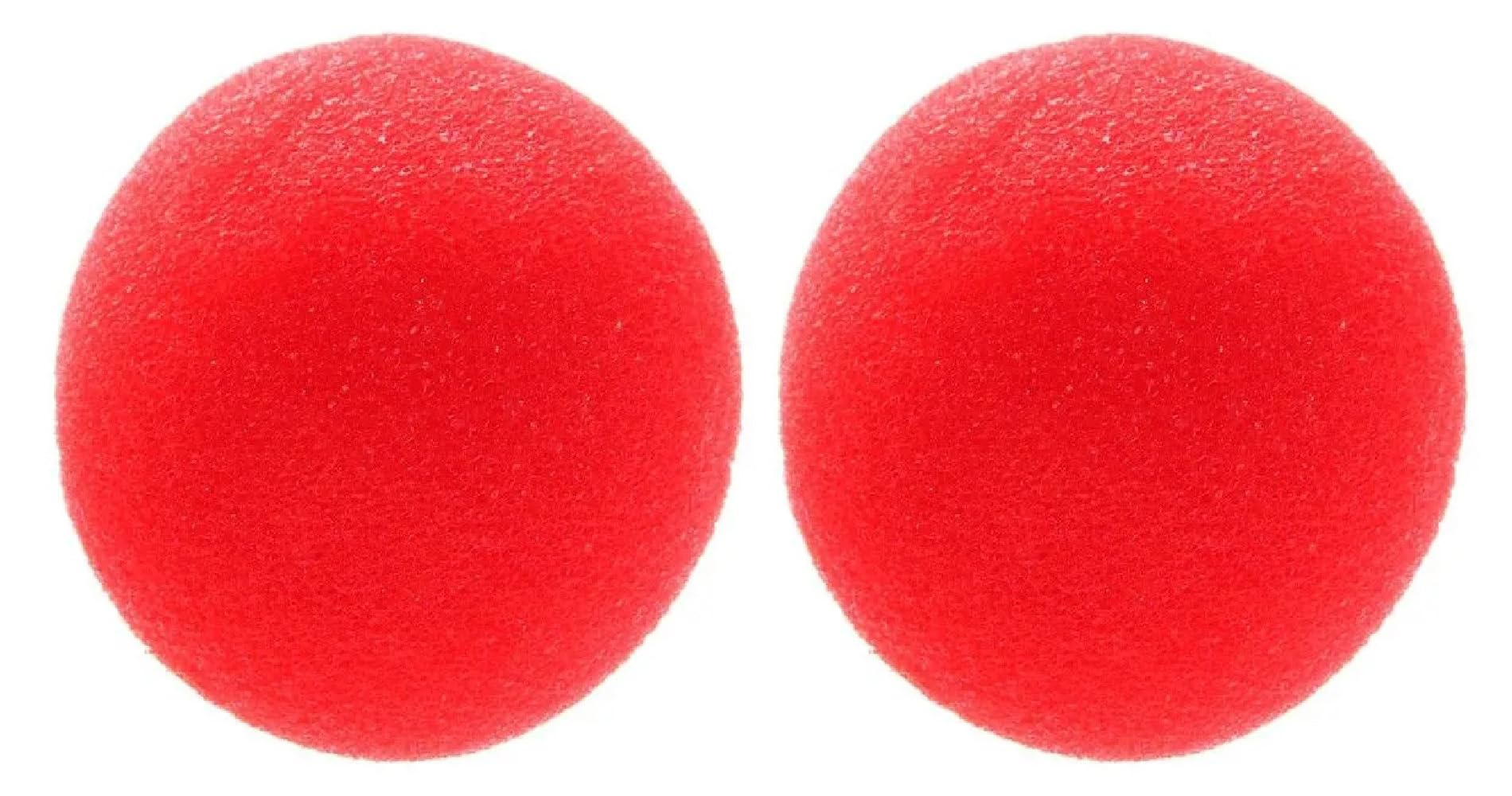 2х Red Foam Clown Nose Circus Book Day Halloween Fancy Dress Party Accessory - Bundled by GetInStyle Shop