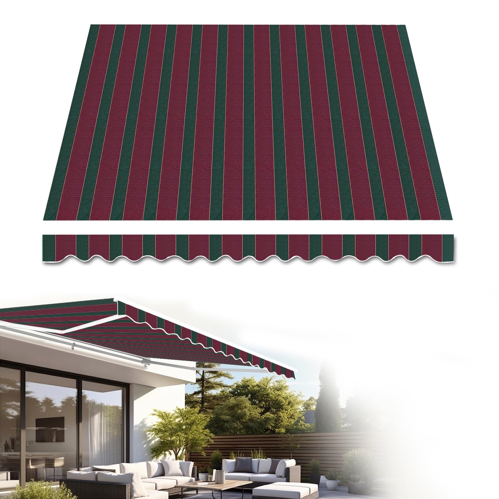 Toile de store banne de rechange Teles 4,3 x 3 m couleur B pour extérieur