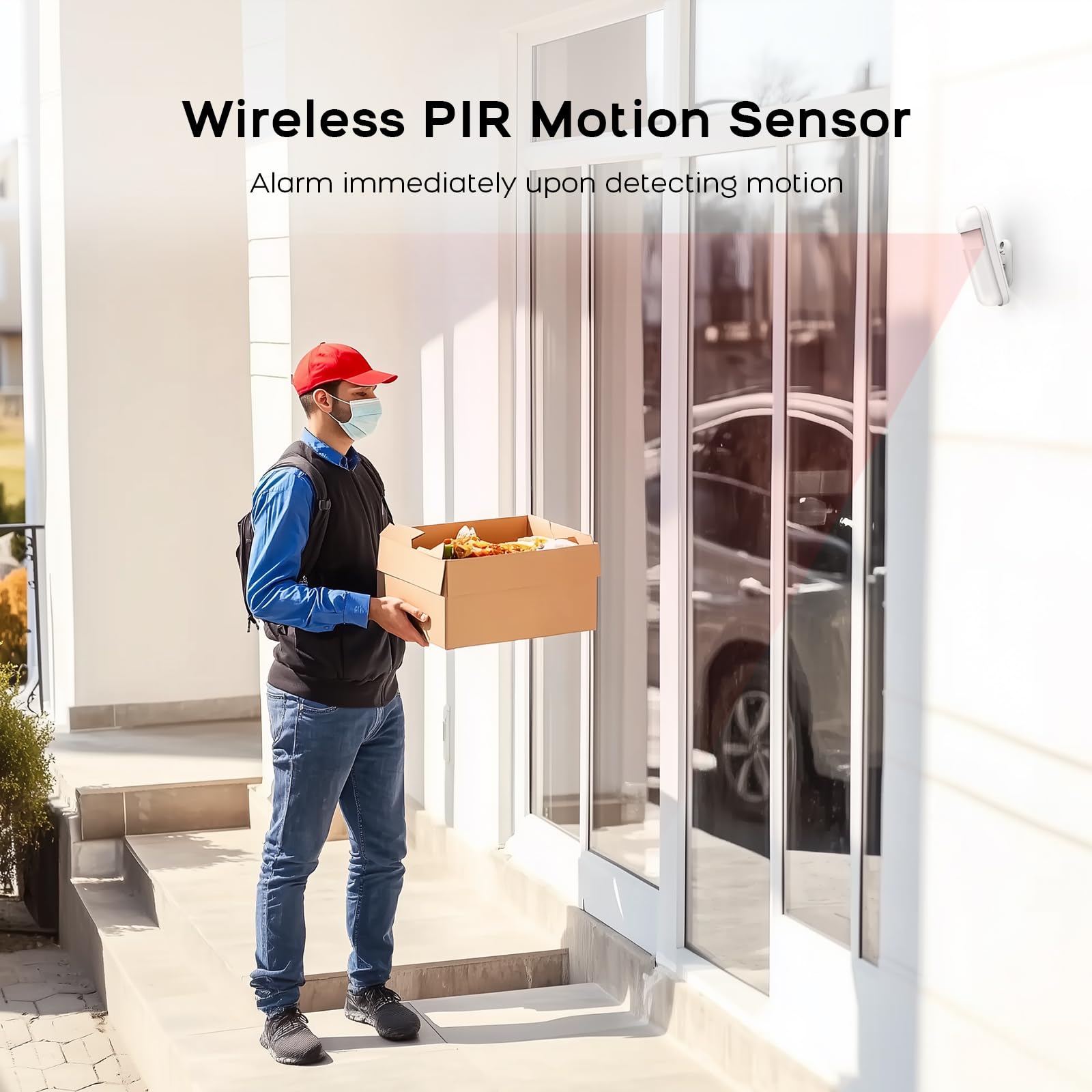 Sistema de Alarma de Seguridad para el hogar Inteligente, Alarma WiFi 4g,con cámara de Alta definición 2mp, Sensor de Movimiento pir,Control Remoto,Sensor de Puertas y Ventanas,Juego de 22 Piezas