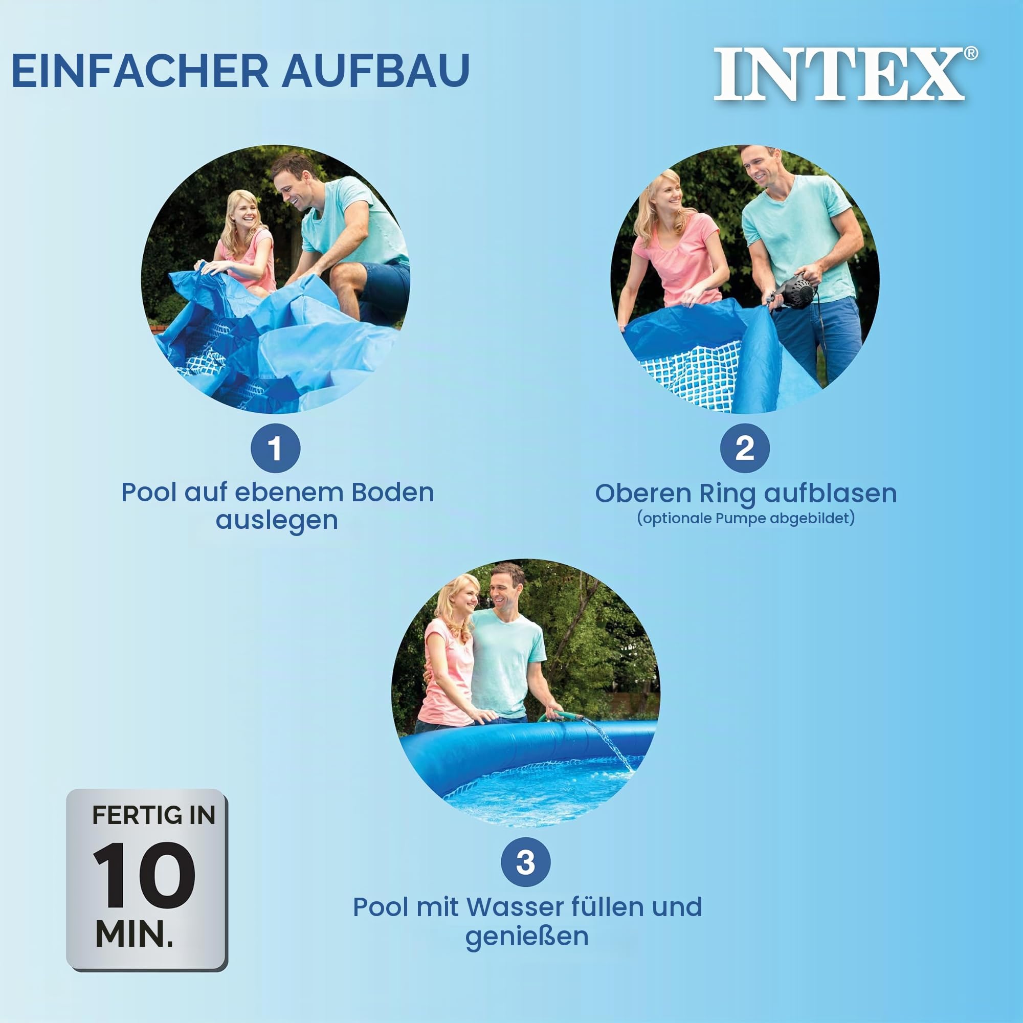 INTEX 26100EH Happy Crab 1,8 m x 50,8 cm Easy Set Aufstellpool
