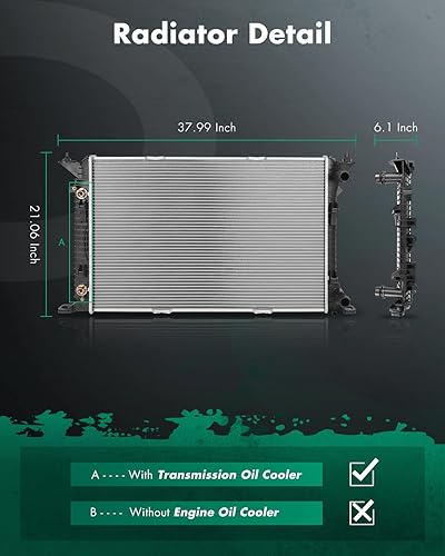 Vista 627 de SCITOO Reemplazo completo del radiador de aluminio para 1993-1998 para Toyota para T100 2.7L 3.0L 3.4L 2090 Radiador