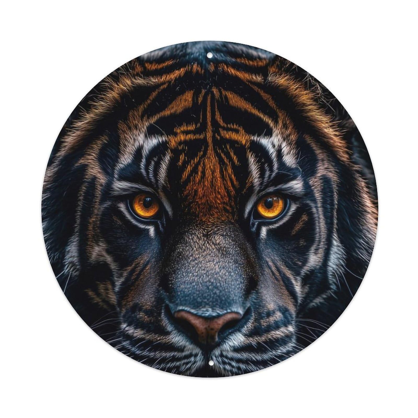Animal The Tiger in The Dark Artwork Metal Tin Sign