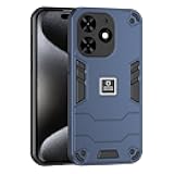 Kukoufey Phone Case - Compatible with Tecno Spark Go 2024, Spark 20 & Infinix Smart 8 X6525 - Dual-Layer Drop-Proof TPU+PC 2-in-1 Protective Case - Blue