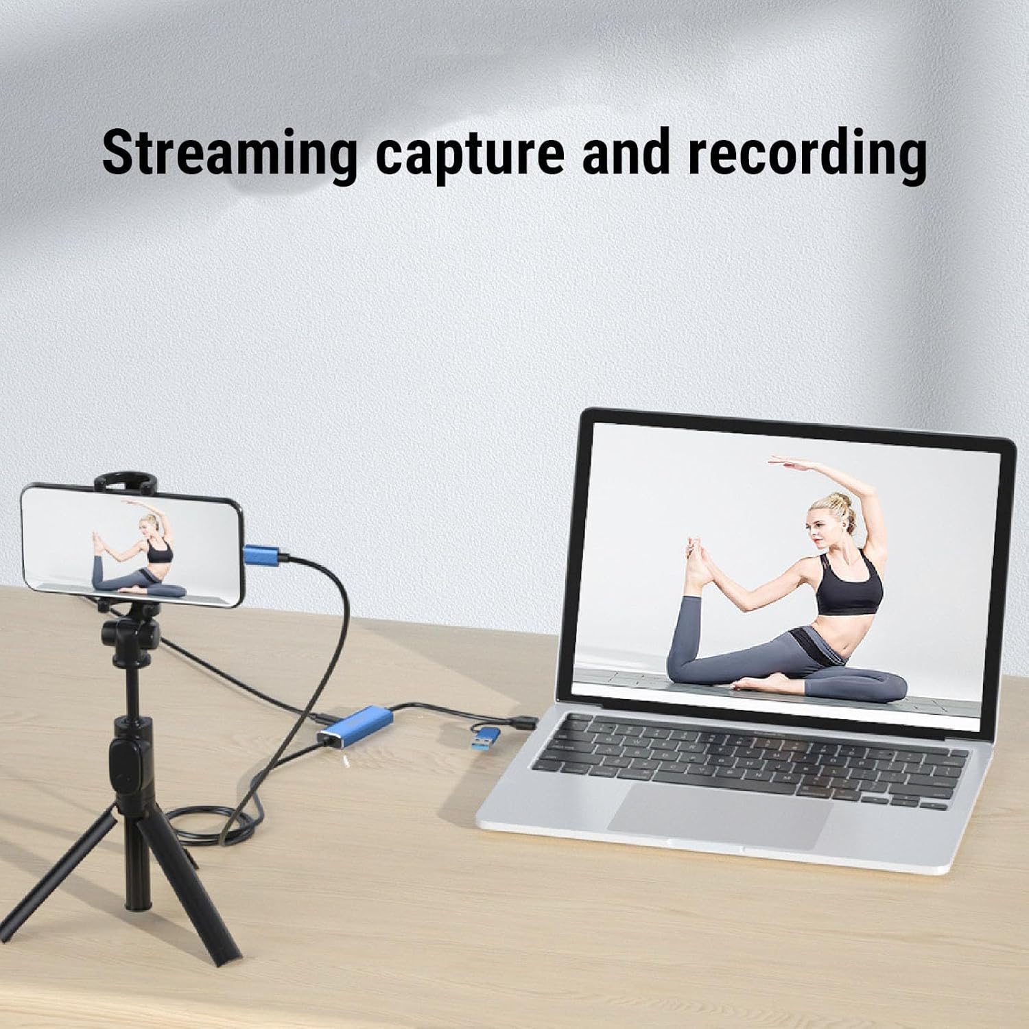Bewinner USB C Video Capture Card 1080P 60FPS, 4K 30Hz Input with 100W PD Charging, Plug and Play Game Capture Card for Streaming Recording Games
