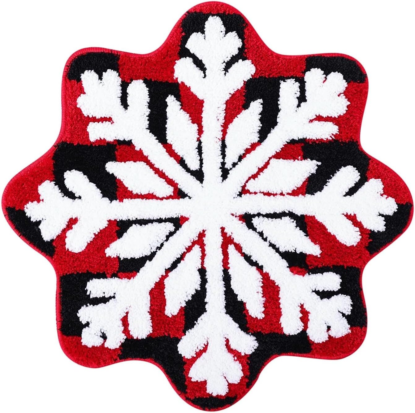 ASOBIMONO Winter Snowfleke Rug, 26.4'' Christmas Snowflake