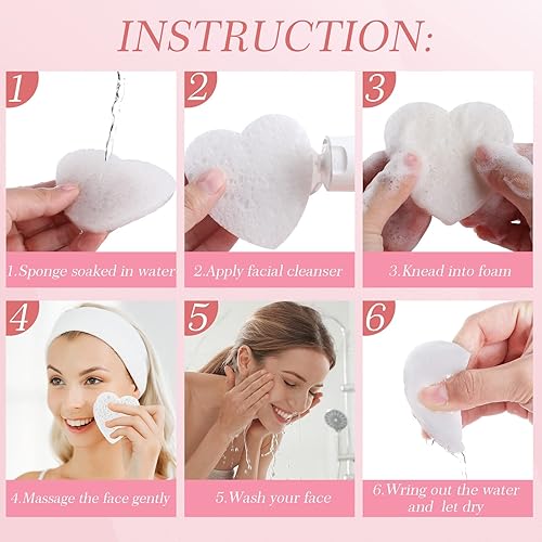 Vista 132 de Sieral 120 esponjas faciales comprimidas con contenedor, almohadillas de esponja desechables para lavar la cara, exfoliante, esteticista, Verde