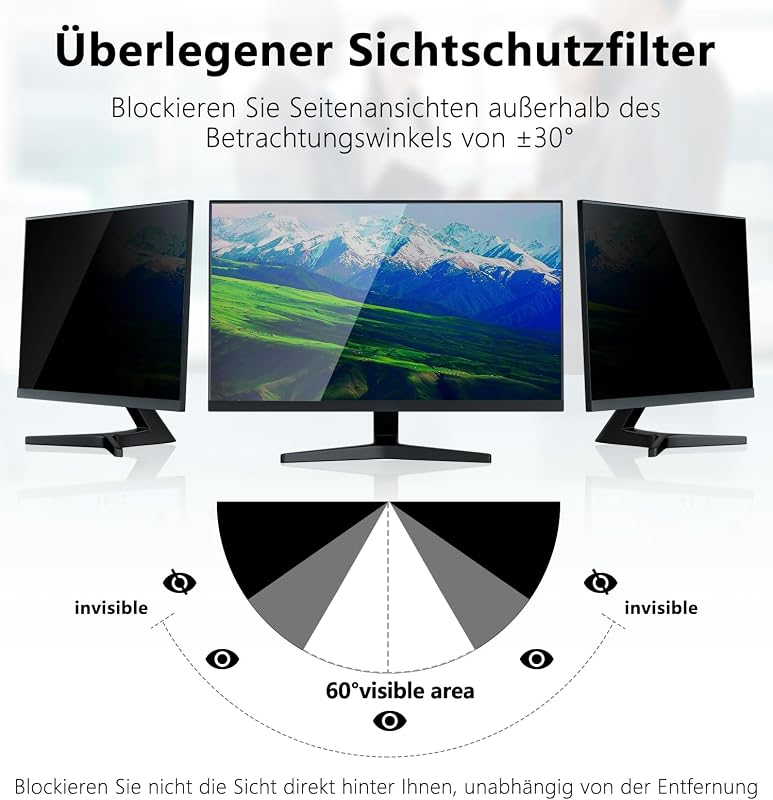 PYS 27 Inch monitoros adatvédelmi szűrő 16:9, kékfény szűrő, tükröződésmentes