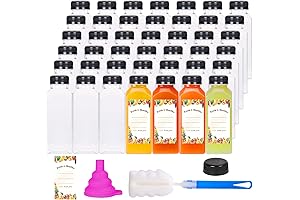 64pcs 12 oz Plastic Juice Bottles With Caps: Perfect On-The-Go Beverage Companion