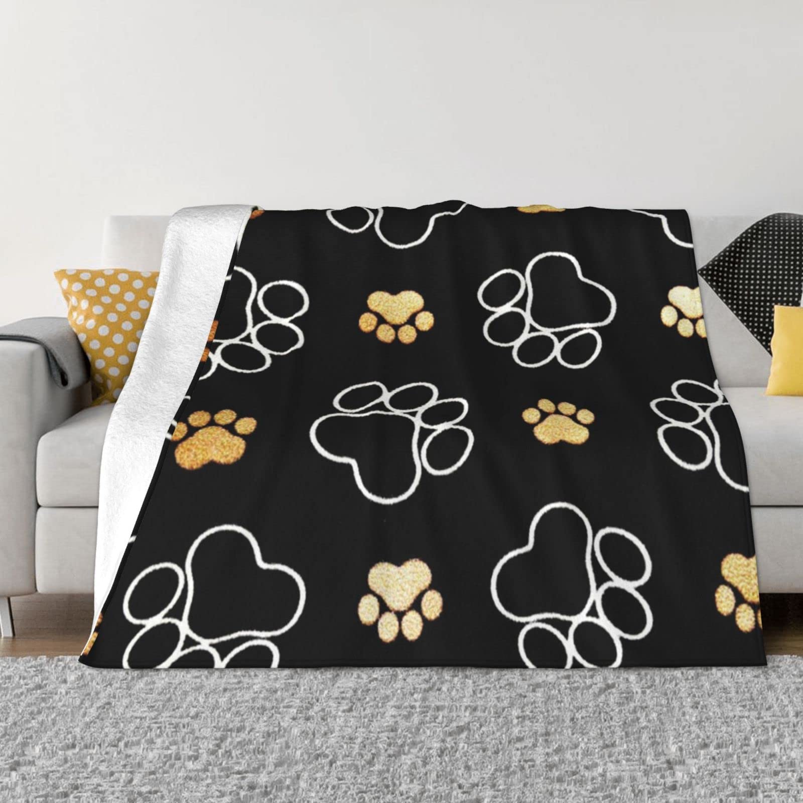 Couverture flanelle chien contre le froid pour chambre lit et canapé