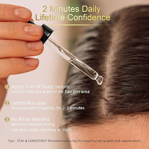 Miniatura 6 de 5% de minoxidil para el crecimiento del cabello de las mujeres, tratamiento de crecimiento del cabello para hombres y mujeres, suero de crecimiento