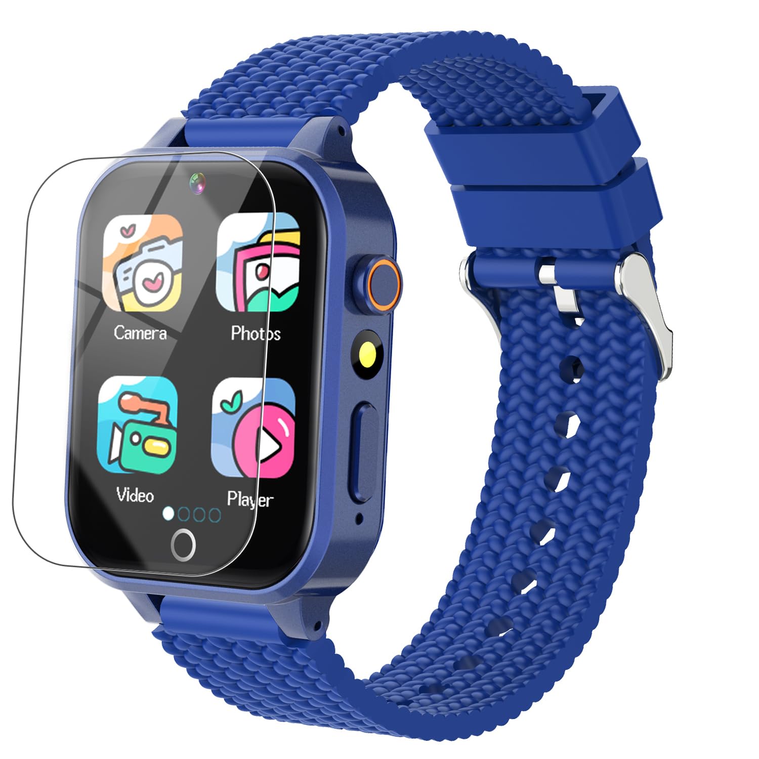 Smart Watch for Kids Boy Gift Ages 3-12, 2 Screen Protector, 26 Puzzle Games, HD Camera Video Music Player Touchscreen Pedometer, Educationtal Toy