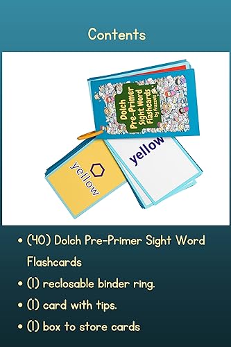 Miniatura 5 de Dolch Pre-Primer - Tarjetas flash con imágenes para niños de 4 años en adelante, prekínder y jardín de infantes