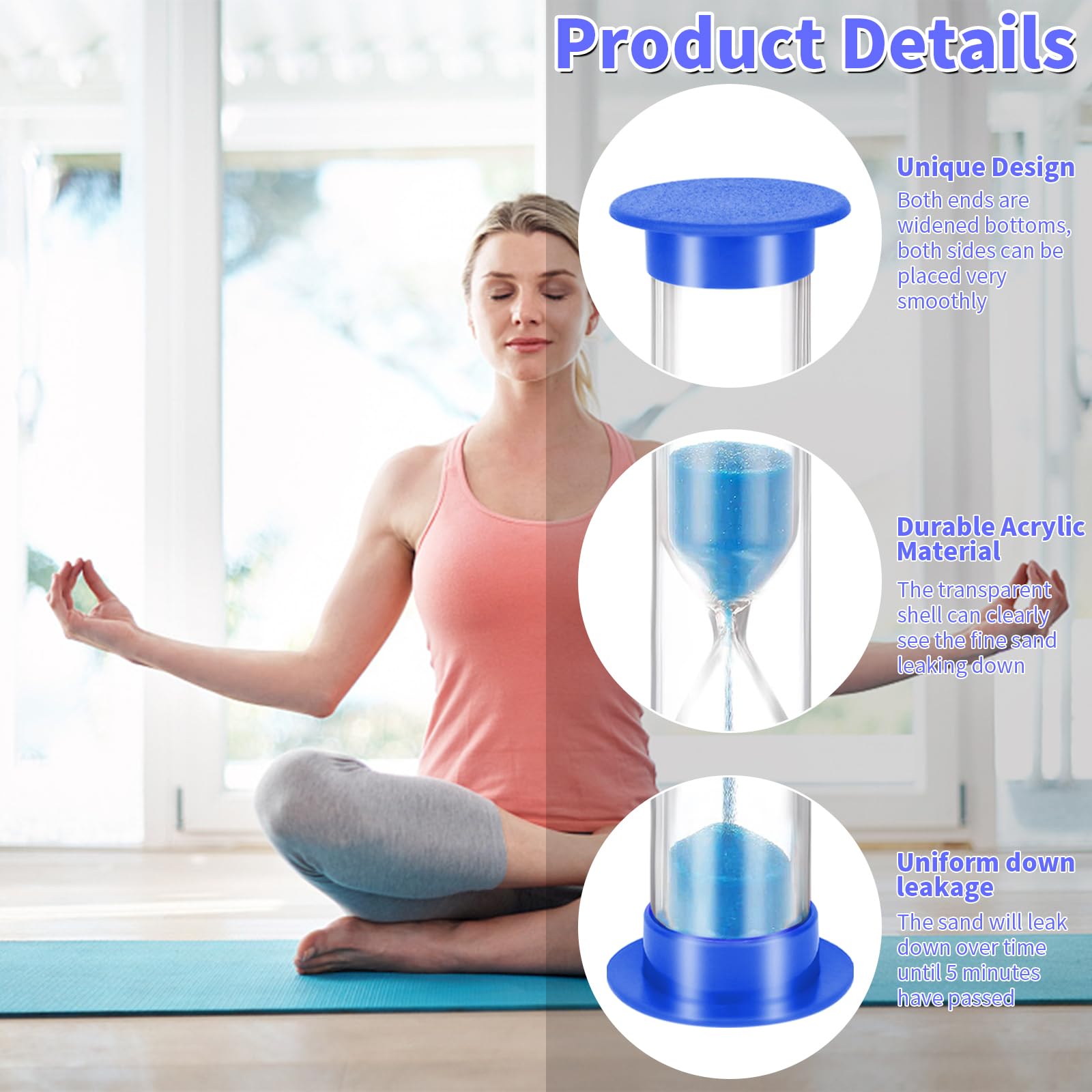 Snapklik.com : 24 Pcs 5 Minute Sand Timer Plastic Sand Timer Mini ...