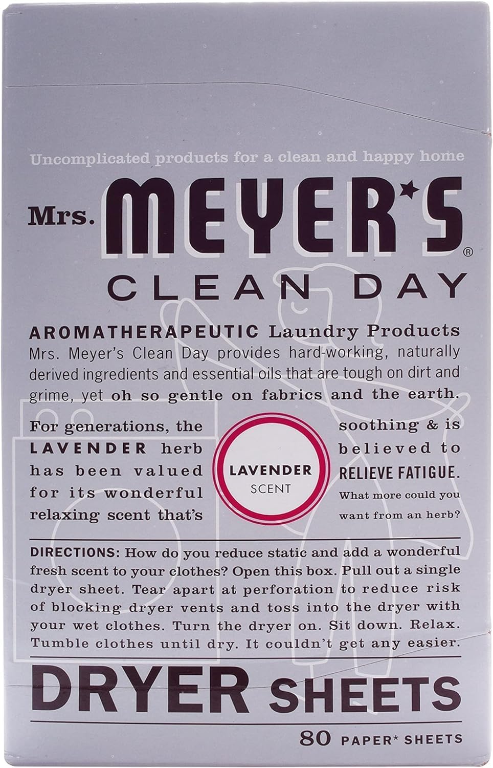 3 Packs of Mrs. Meyer’s Lavender Dryer Sheets Low Tox