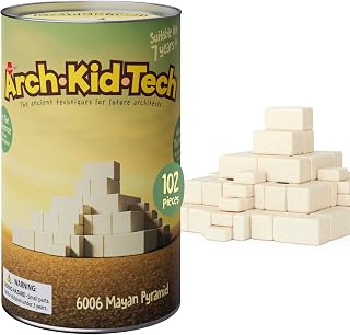 Taksa Toys Arch-Kid-Tech Mayan Pyramid STEM Building Set, 102 Pieces