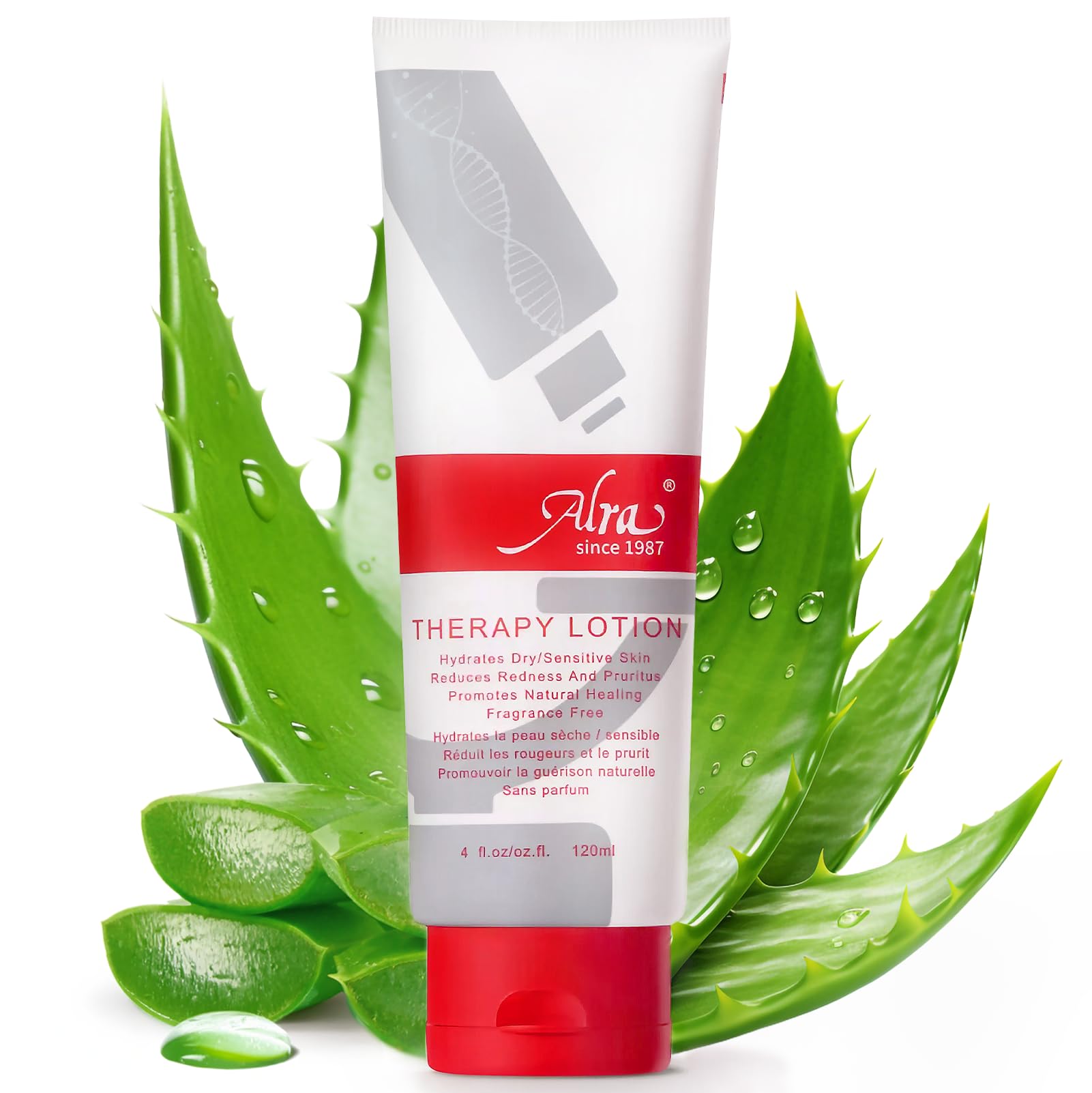 Alra Lotion for Extremely Dry Skin, Face, Hands & Body Cream Moisturizer with Aloe Vera Gel + Lanolin Oil + VE, Itch Relief, After Sun Lotion with