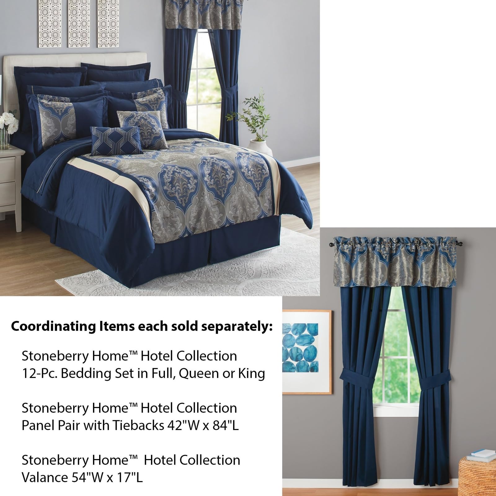 Stoneberry Home® Hotel Collection 12-Pc. Bedding Set King Polyester Quincey