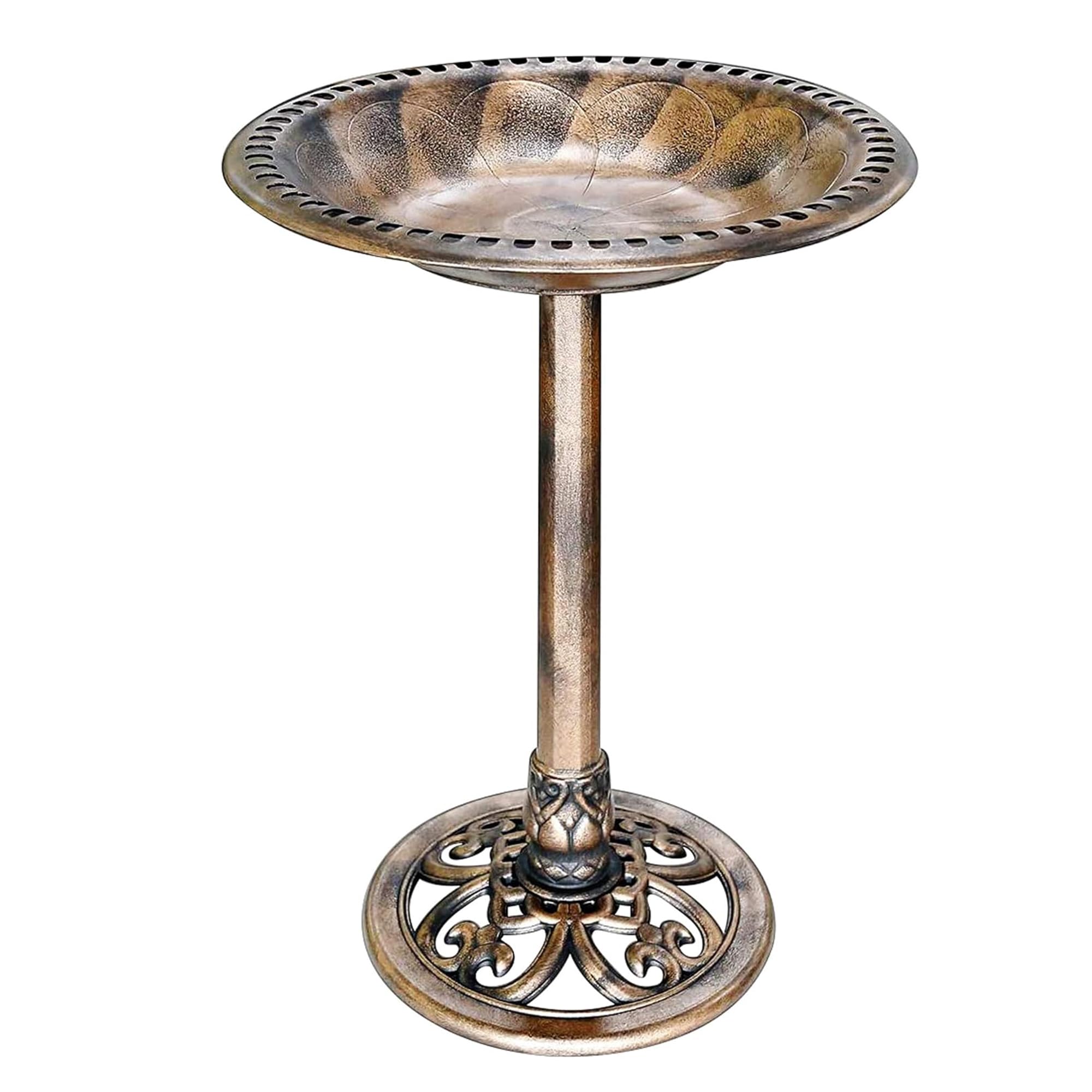 VIVOHOME Vogeltränke 71cm hoch Polyresin leicht antike Optik für Außenbereich