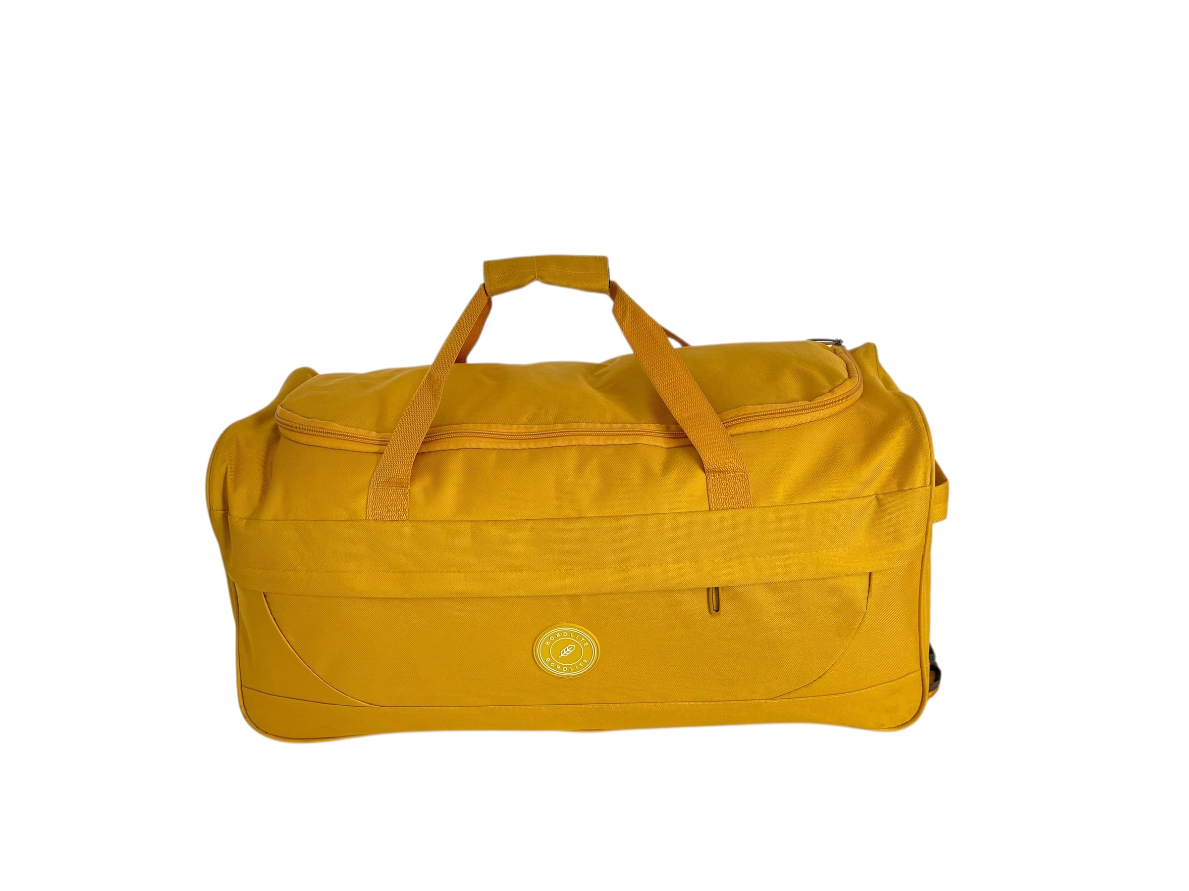 Grande borsa da viaggio con ruote, 96 litri, con ruote, spaziosa e di alta qualità, resistente, ideale come regalo per donne e uomini, Senape, 27", Valigia Trolley Holdall Case Bag