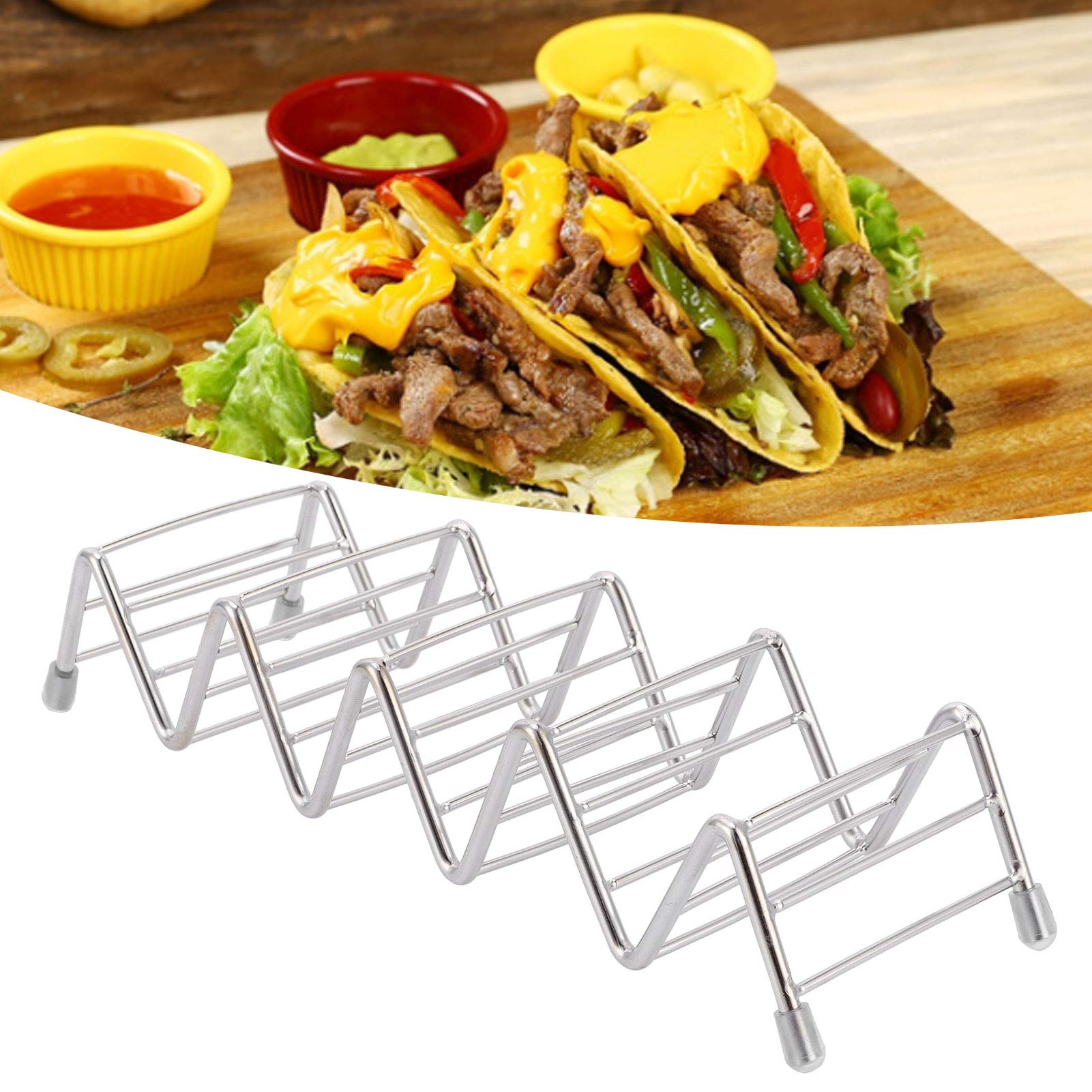 Evhooe Taco Holder Stainless Steel Thin Pancake Stand Rack - View #11