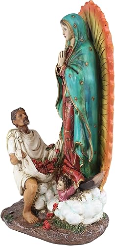Miniatura 3 de Ebros Gift La Visión de San Juan Diego de Nuestra Santísima Virgen de Guadalupe Estatua Visitación Milagro Santa Madre María Divinidad Católica