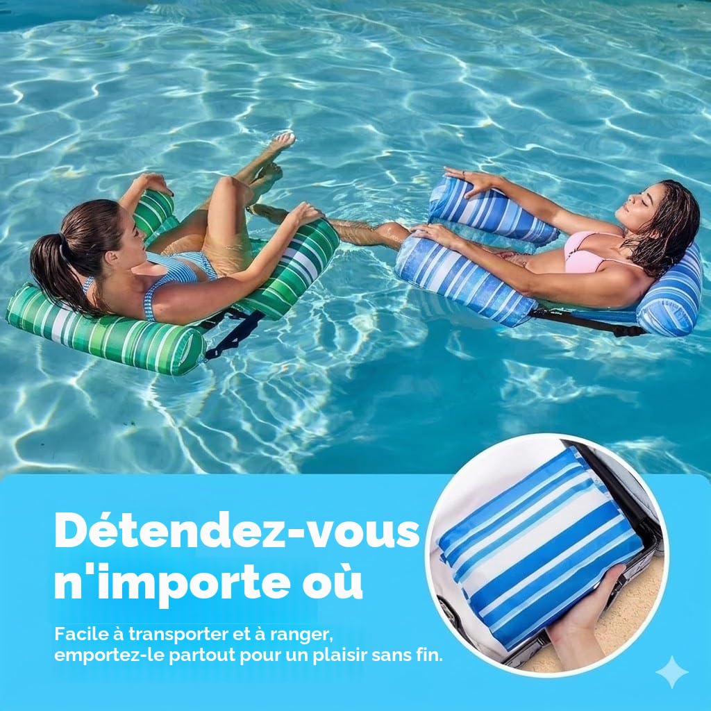 X2 Matelas Gonflable Piscine. Gonflables pour Piscine Adultes, Lot De 2 Fauteuils Flottants Confortables, Flotteurs Solides pour Adultes, Parfaits pour Les Fêtes, L’Été.
