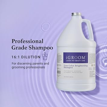 iGroom True Color Dog Shampoo, Luxury Pet Beauty Care, Enhance and Restore Natural Coat Color, Add Moisture, Made in USA, 1 gal