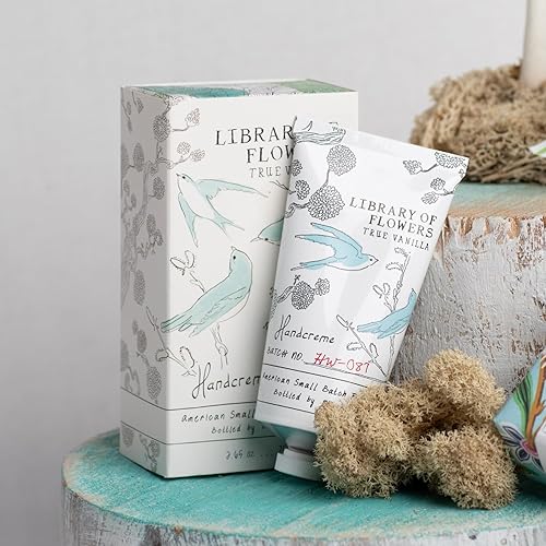 Vista 23 de Library of Flowers Handcreme - Crema de manos perfumada para mujeres, loción hidratante de manos para manos secas, manteca de karité y manteca