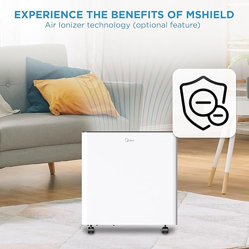 Miniatura 6 de Midea Deshumidificador de 4,500 pies cuadrados con bomba incluida, 50 pintas, ideal para sótanos, habitaciones grandes y medianas y baños (renovado)