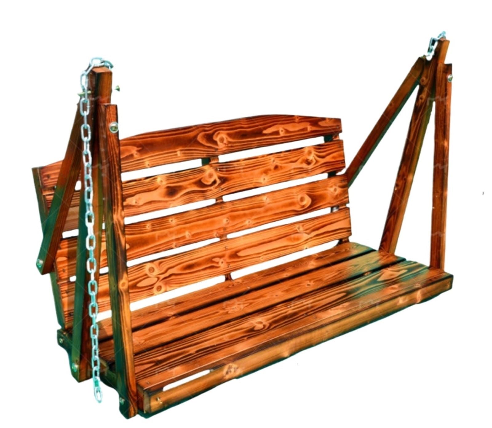 Wooden Swing Bench Swing Outdoor Cradle Chair Adult Hanging Hammock Indoor Home Courtyard Garden Balcony(95cm frameless)