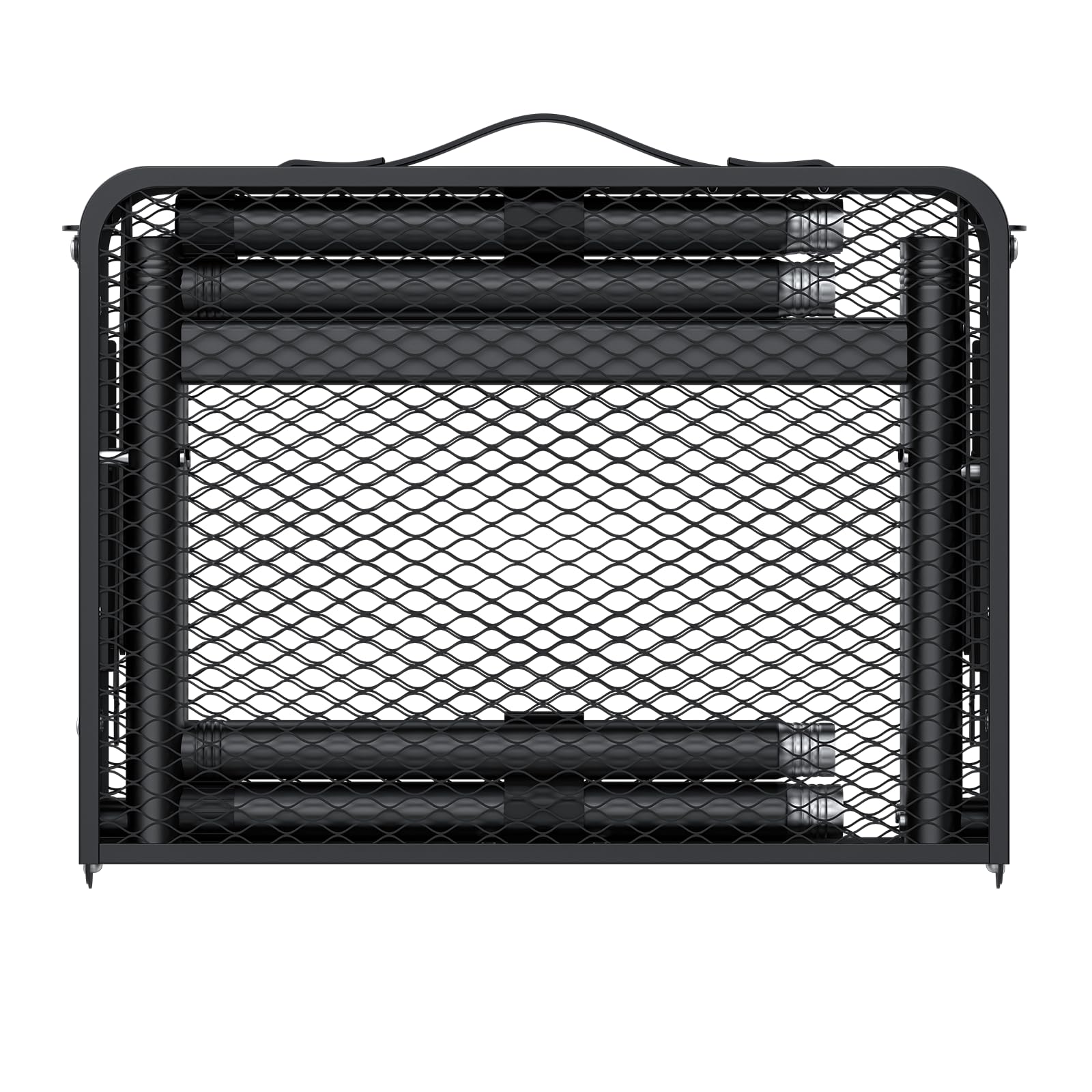 JiGiU Mesa Plegable de Camping 60X40X24.5/47.7/71cm Altura Ajustable Mesa de Malla de Aluminio Estructura en Forma de X Soporte Máxima 80KG para Interior Exterior Senderismo Barbacoa Playa