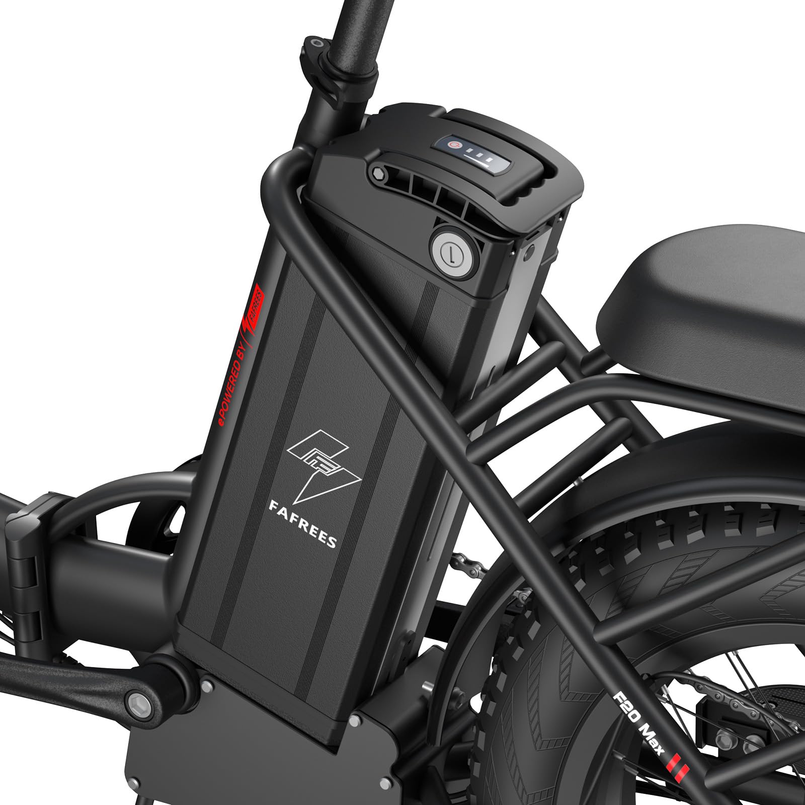 F20Max - Bicicletta elettrica pieghevole | Batteria da 48 V e 30 Ah, autonomia di 150 km, Motore brushless da 500 W，Freni a doppio disco，Pneumatici larghi 20*4,0