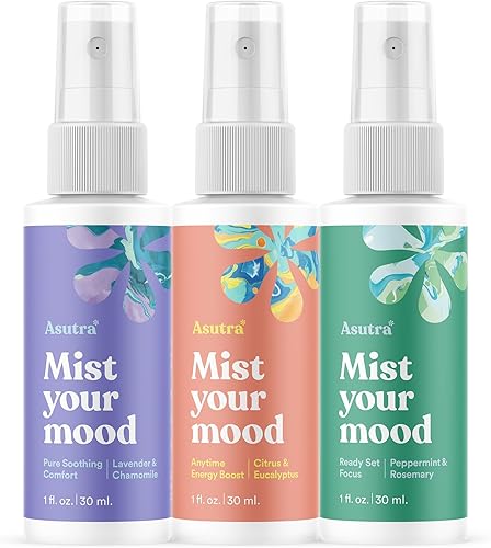 Miniatura 17 de ASUTRA Rocío Multiusos de Aceite Esencial de Aromaterapia para Almohada (Lavanda y Camomila), Botella de Aluminio de 4 fl oz – Neblina para Cara,