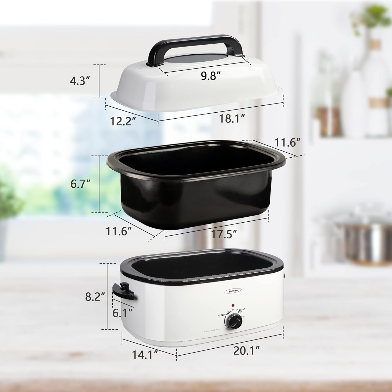 Buy Electric Roaster Oven, 22Qt Roaster Oven, Turkey Roaster Electric