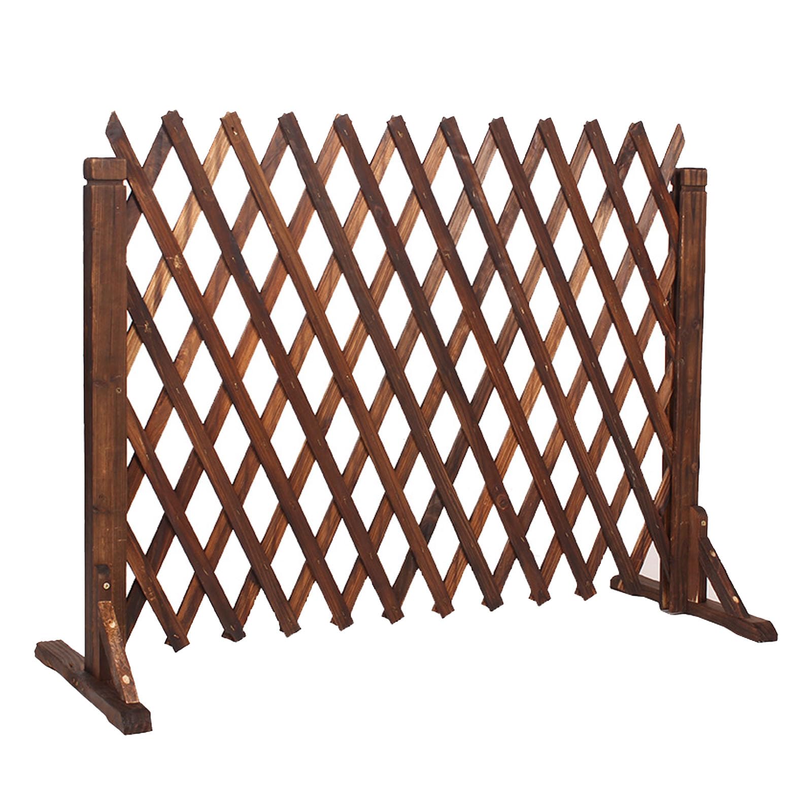 Barrière extensible en accordéon marron de 70 cm pour sécuriser l'accès des piétons