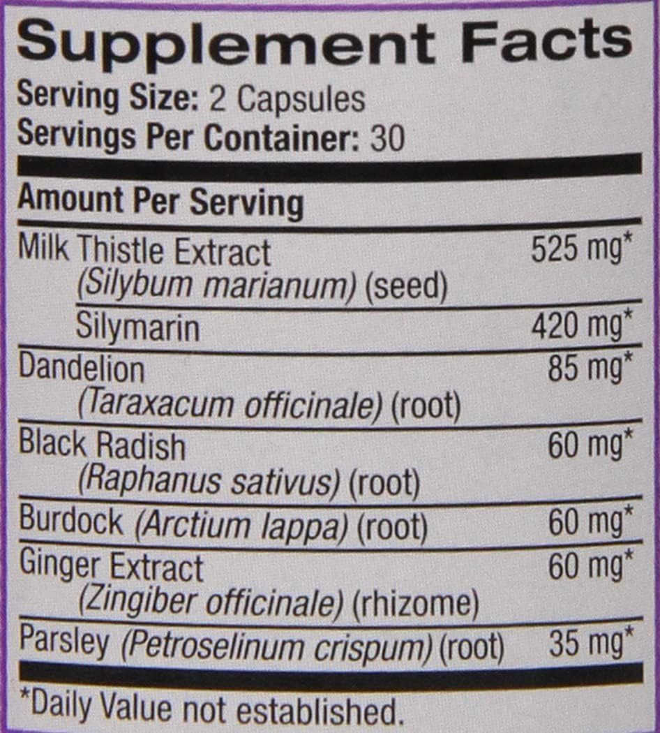 Natrol Milk Thistle Advantage V-Caps, 525mg, 60 Count