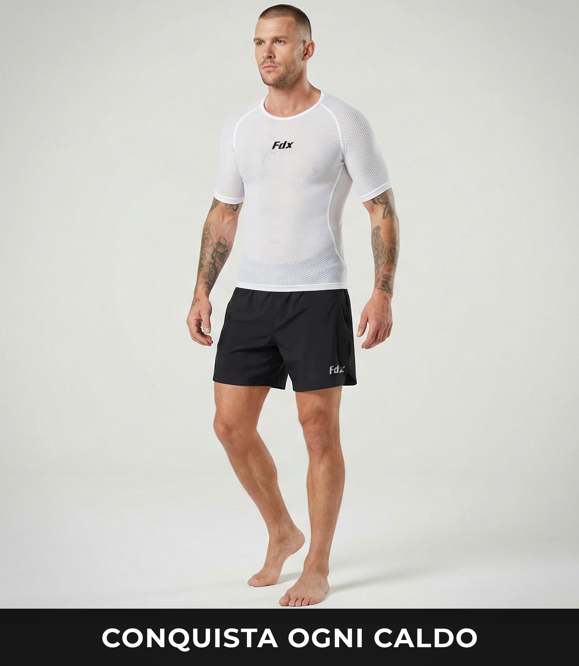FDX Maglia intima da ciclismo estiva da uomo, in tessuto a rete, ultraleggera, traspirante, anti-odore, per corsa, palestra, allenamento, escursionismo