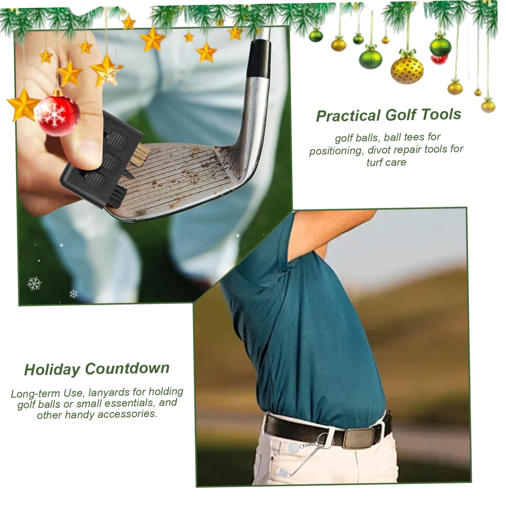 Calendario de Adviento de Golf 2025 24 días de Accesorios y Herramientas de Golf para Hombres, Calendario de Cuenta Regresiva de Navidad para Regalos de golfistas, papá, Esposo y Novio
