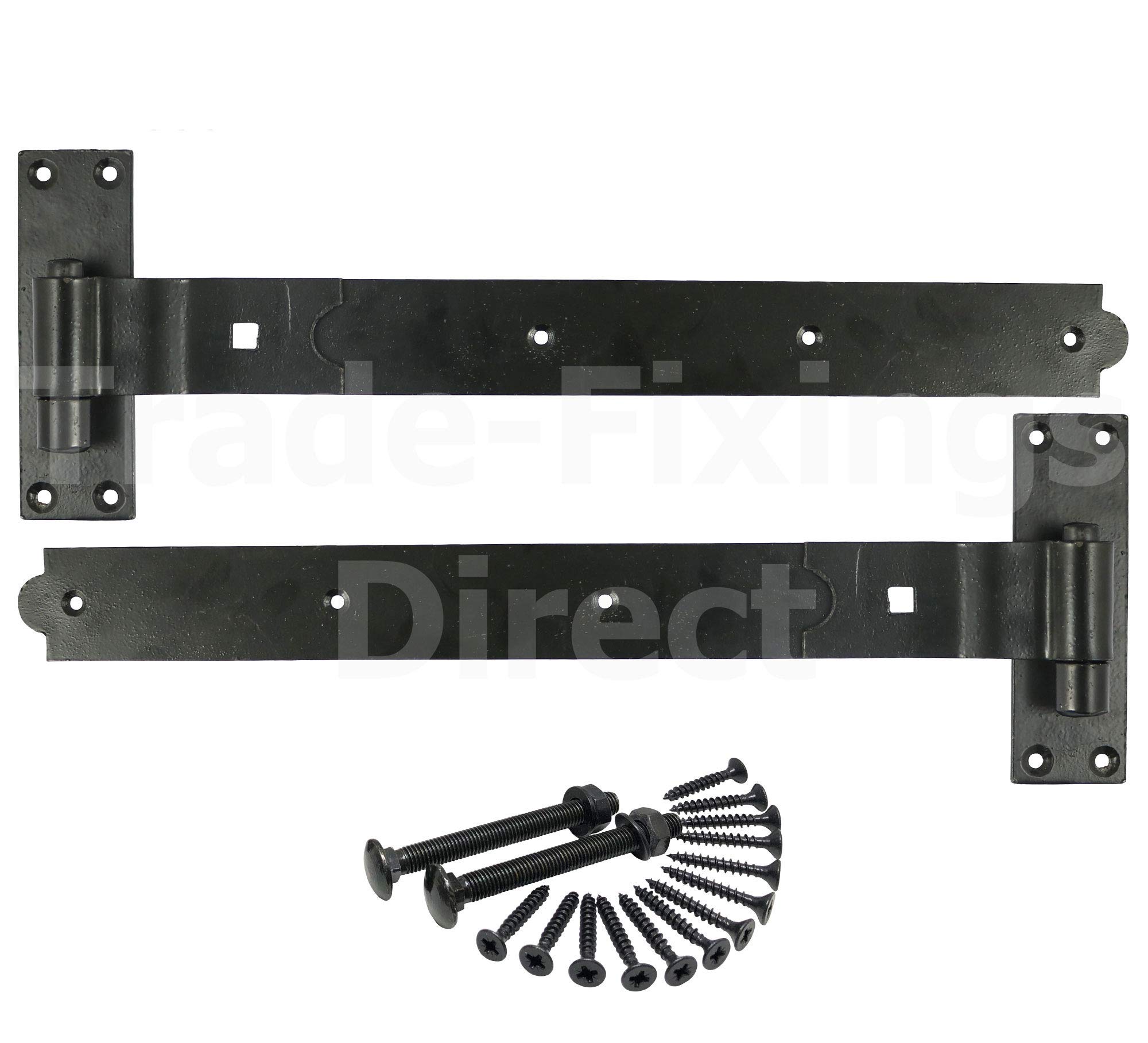 Timco Cranked Band & Hook On Plates Hinges Black900mm from B&Q