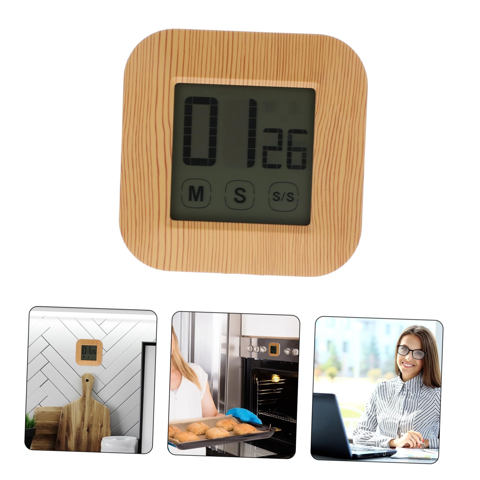 PRETYZOOM 3piezas Temporizador De Cocina Multifuncional Táctil Diseño Compacto y Portátil para Controlar El Cocina y Repostería Sin Batería Recomendado para Chefs y Profesores