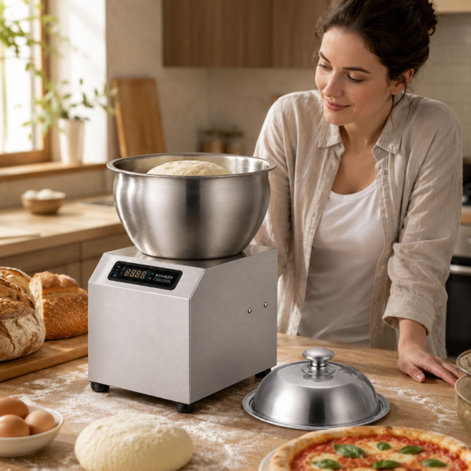 Pétrin À Spirale 1500W/1800W,Pétrin Automatique 5kg