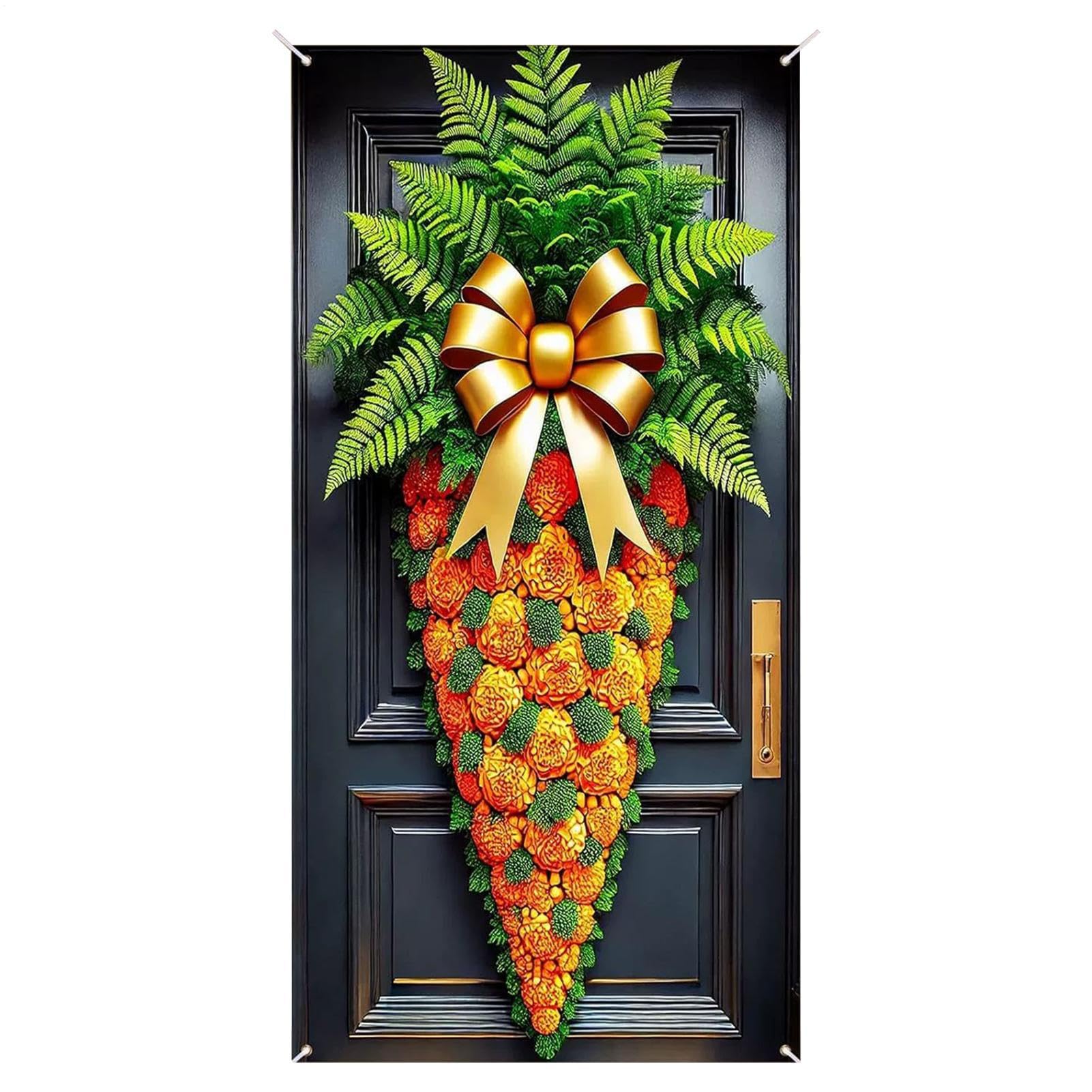 Bannière Happy Easter grand format et panneau de porte de Pâques
