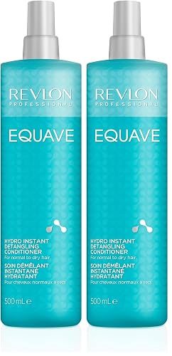 REVLON PROFESSIONAL EQUAVE Hydro Instant Detangling Conditioner, 500 ml, entwirrender Leave in Sprühconditioner für normales bis trockenes Haar, Haarpflege mit 2-Phasen Formel & Hitzeschutz